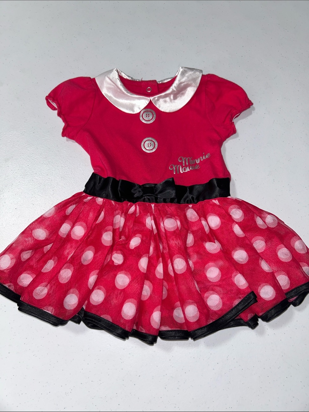 Disney Baby Girl Minnie Mouse Costume Onesie Tutu Size 6-9 Months